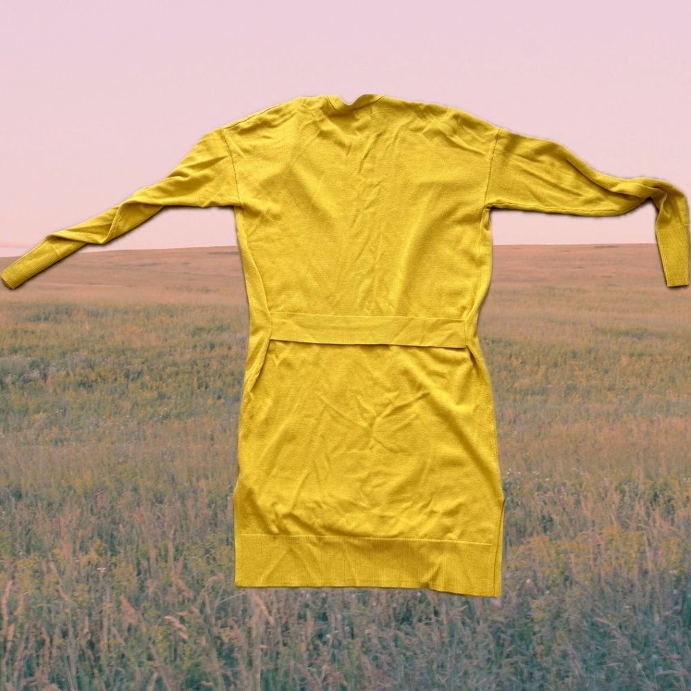 A New Day XS Long Yellow Cardigan